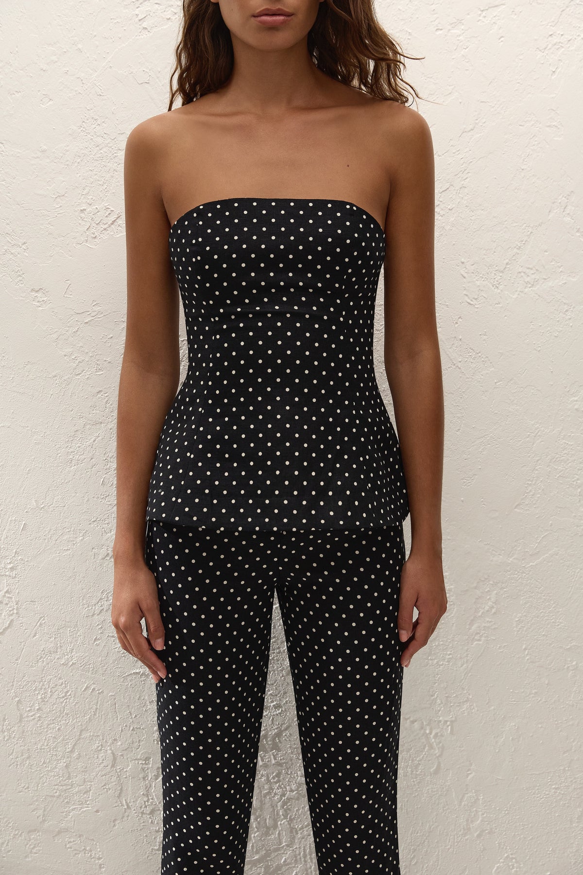 Petro Top Lola Polka Dot Black Cream