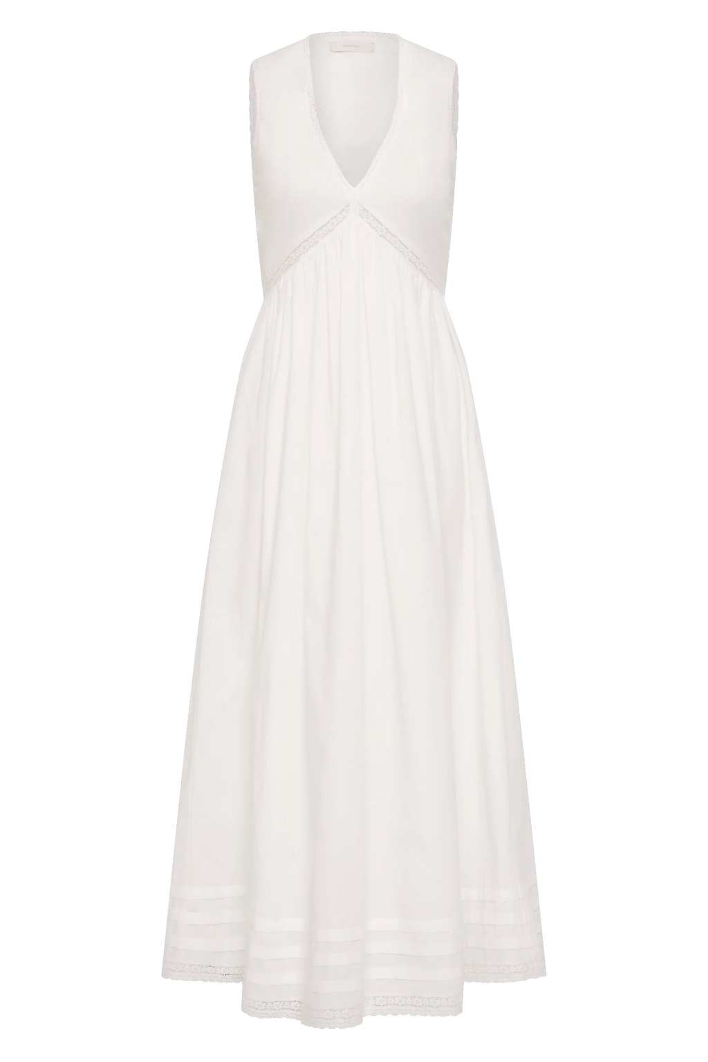 Fiora Midi Dress Fresco Lace White - Final Sale