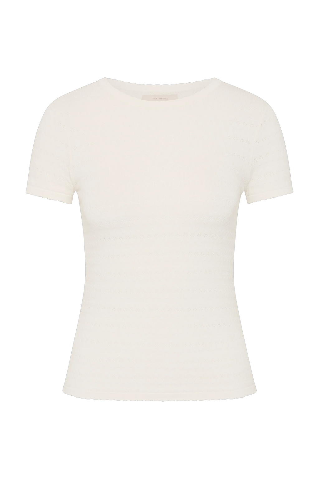 Lisandra T-Shirt Gisele Pointelle Vintage White