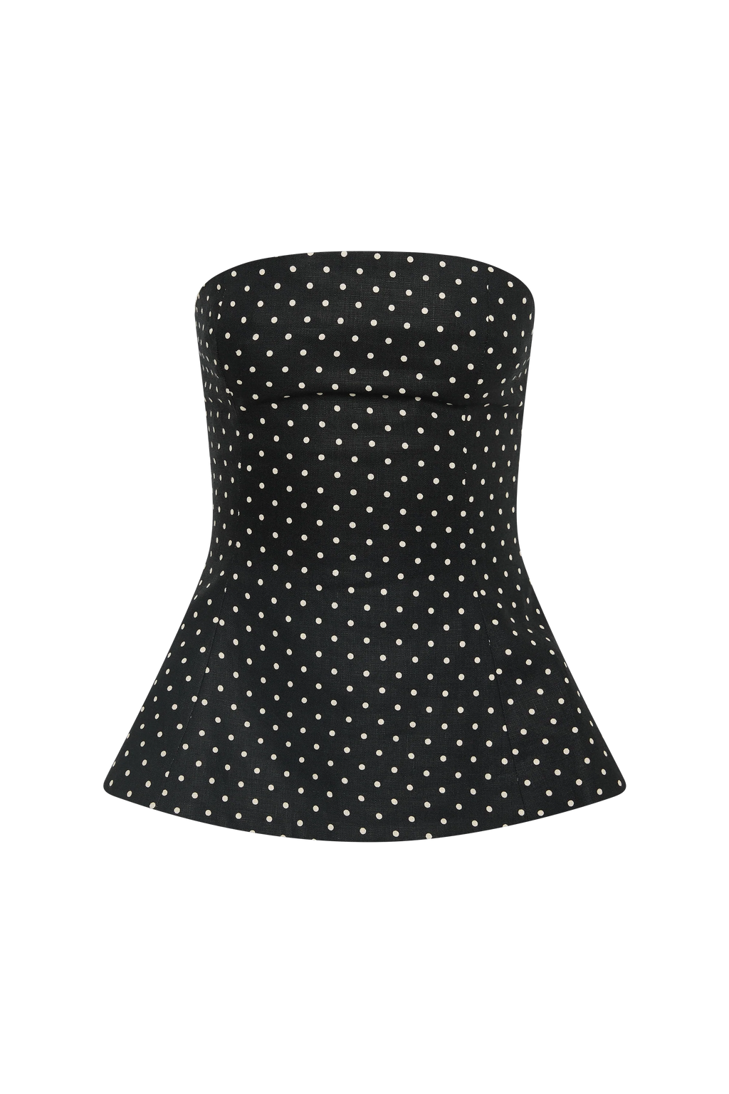 Petro Top Lola Polka Dot Black Cream