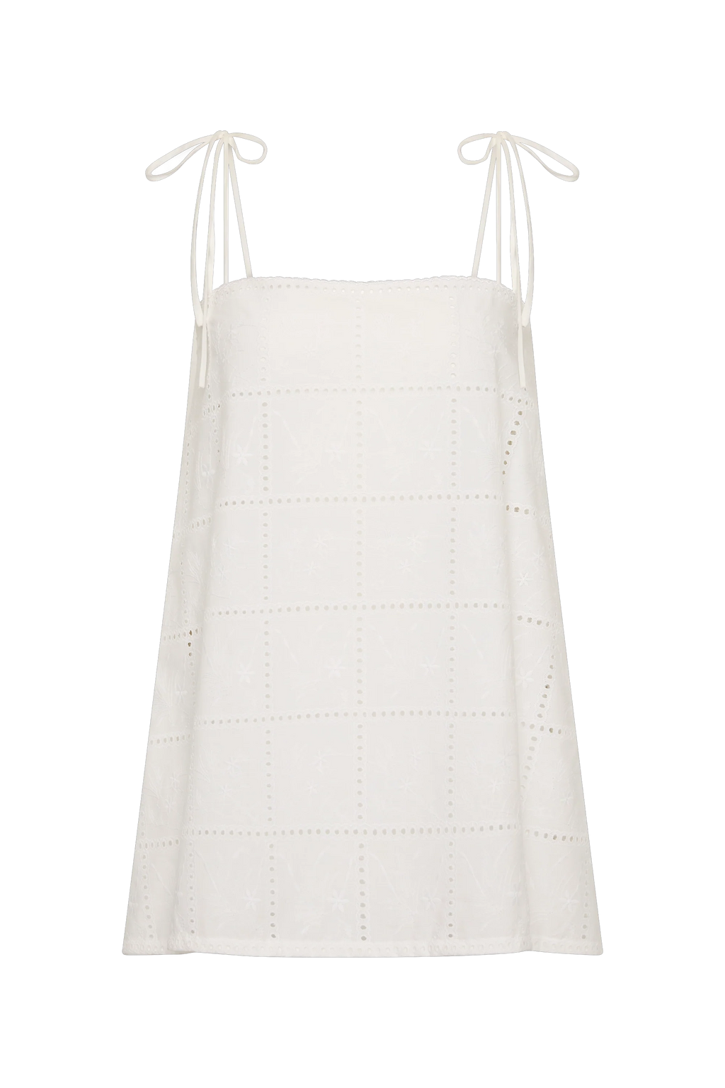 Mora Top Handkerchief Broderie White