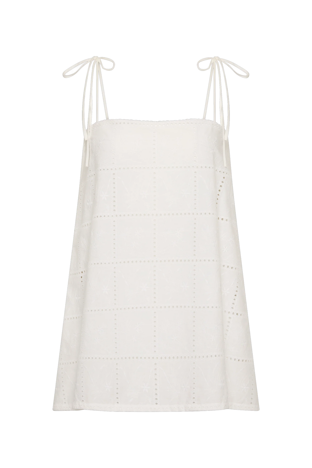 Mora Top Handkerchief Broderie White