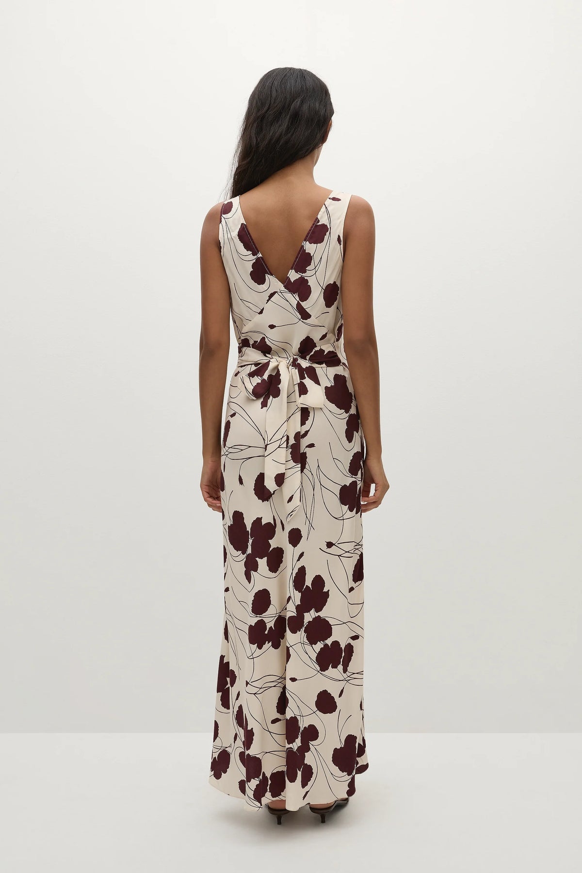 Signe Maxi Dress Dandelion Floral Bordeaux - Final Sale