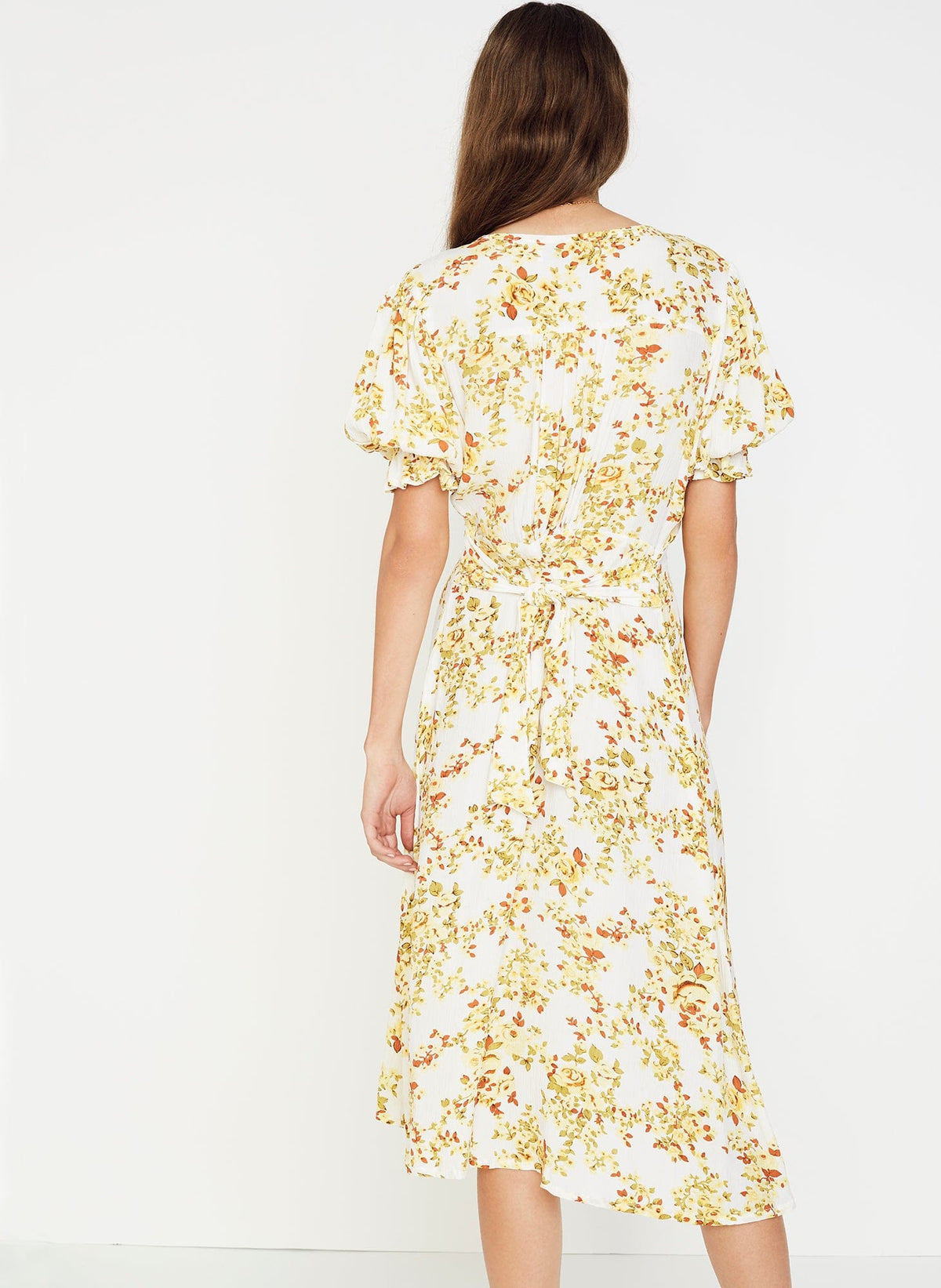 Goldie Floral Off White Rafa Midi Dress  - Final Sale